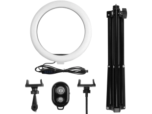 10" Универсална LED Ринг лампа с трипод 186см, различни цветове, YouTube, TikTok
