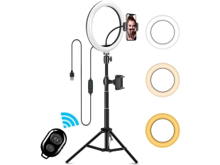 10" Универсална LED Ринг лампа с трипод 186см, различни цветове, YouTube, TikTok