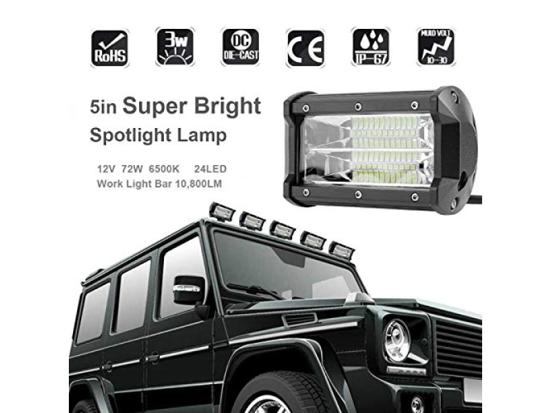 Мощен LED бар 72W Прожектор за кола Мощен LED бар 72W Прожектор за кола - 1495