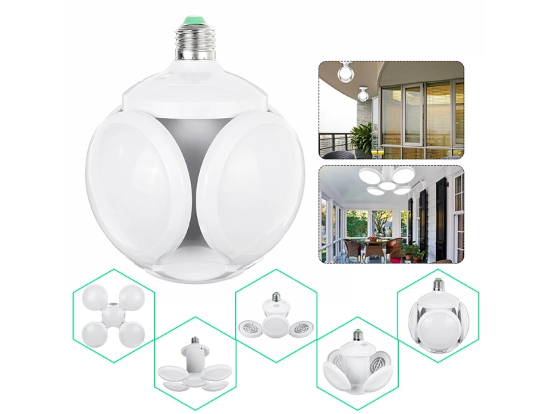 Сгъваема LED лампа 60W в стил футболна топка, 7200K Сгъваема LED лампа 60W в стил футболна топка, 7200K - CREE Lights 1487