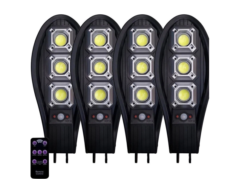 Комплект 4 броя соларни LED лампи 345W IP65 водоустойчиви Комплект 4 броя соларни LED лампи 345W IP65 водоустойчиви - 18956666