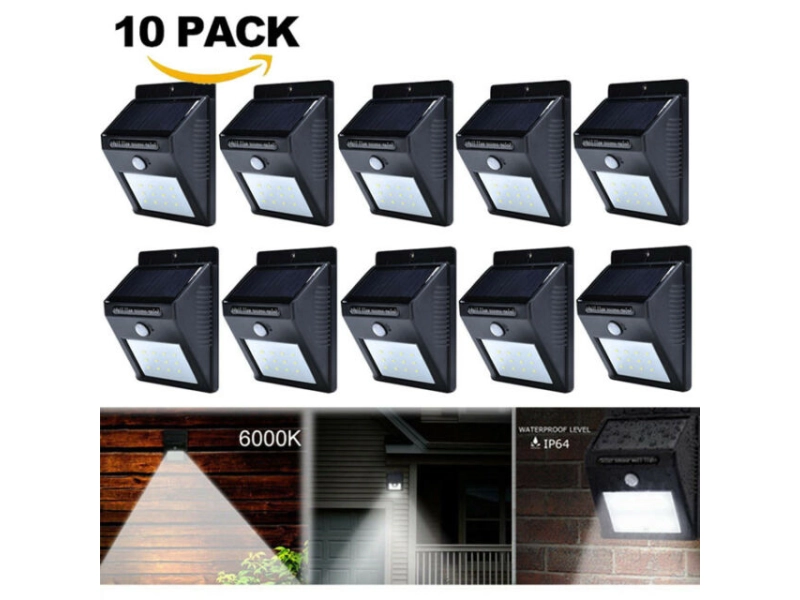 ПРОМО ОФЕРТА : 10бр Мощна Соларна LED лампа със сензор 500lm ПРОМО ОФЕРТА : 10бр Мощна Соларна LED лампа със сензор 500lm - CREE Lights 1515