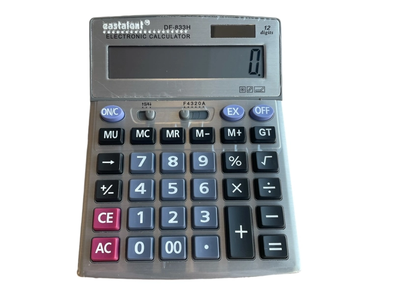 Метален калкулатор EASTALENT DF-833H, голям екран с 12 знака Метален калкулатор EASTALENT DF-833H, голям екран с 12 знака - EASTALENT 3002