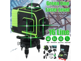 4D Строителен лазер KraftRoyal  с 16 линии (четири точков зелен лазерен невилир) самонивилиращ