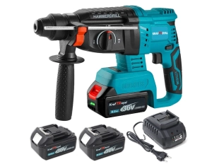 Безчетков Акумулаторен перфоратор KraftRoyal 36V 8Ah с 2 батерии + куфар