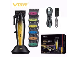 Машинка за подстригване VGR V-270 със стойка за зареждане (Жълт)