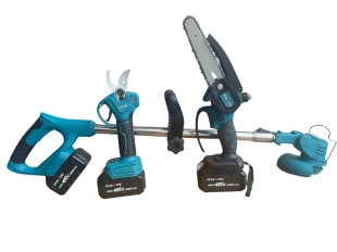 Комплект 3в1 акумолаторна Ножица, Резачка 15см с маслен филтър и Тример  36v 8.0a