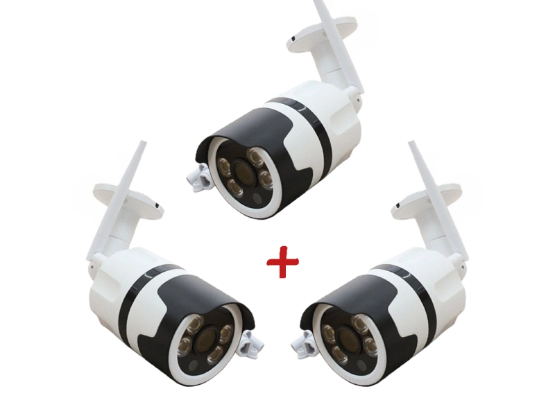 Комплект 3бр. LYLU WIFI Камера за външен монтаж с 4 диода, нощно виждане Full HD Комплект 3бр. LYLU WIFI Камера за външен монтаж с 4 диода, нощно виждане Full HD - LYLU 1699-3