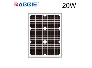 Соларен панел монокристален 20W RAGGIE 12V 520x360x20mm.
