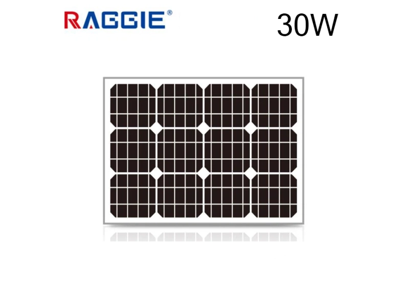Монокристален соларен панел 30W 12V RAGGIE 670x360x20мм - Raggie 1830-30