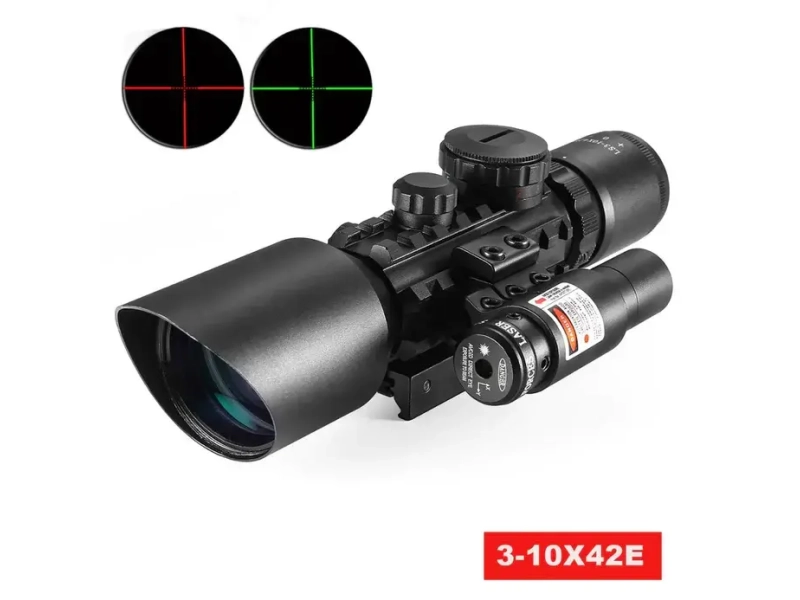 Оптика къса 3-10х42E с лазер и подсветка M9 LS3-10X42E Оптика къса 3-10х42E с лазер и подсветка M9 LS3-10X42E - 1764