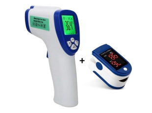 ПАКЕТ здраве и превенция: Безконтактен Термометър + ОКСИМЕТЪР