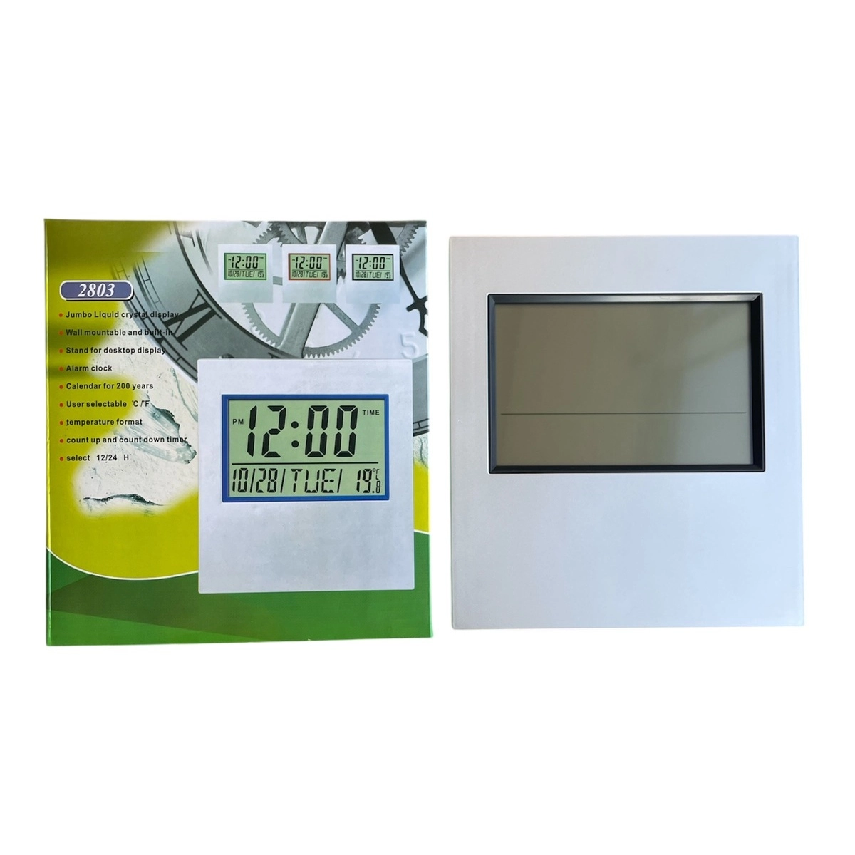 Голям електронен настолен и стенен часовник KENKO 2803 - KENKO 19114